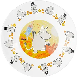 Тарелка Муми-тролли (стекло) (19,6 см)