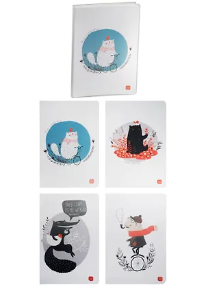 Тетрадь в линейку Asac, Spring characters, 80 листов 241973