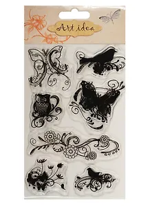 Набор для творчества, Штампы силиконовые 10*15см, дерево