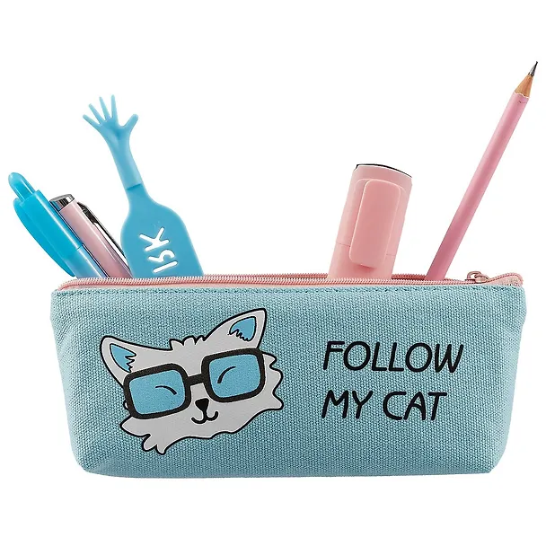 Пенал на молнии «Follow my cat», 20 х 8 см 2591312 — 2