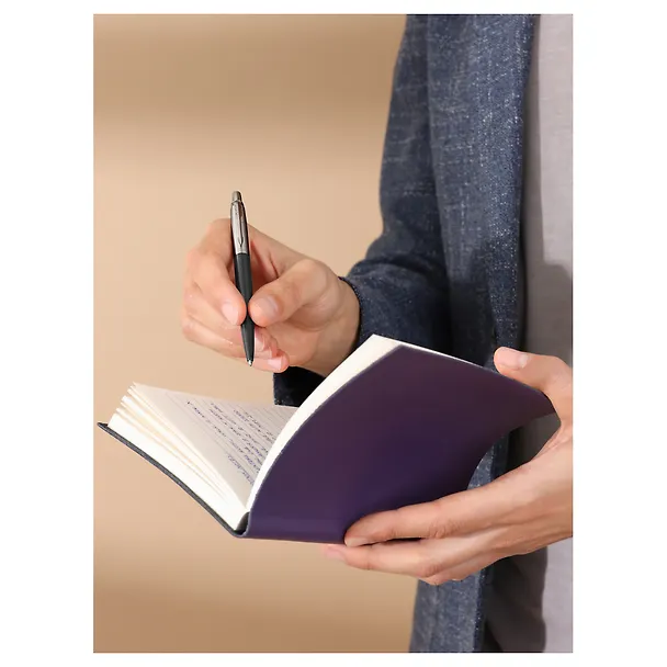 Ручка подарочная шариковая синяя, Jotter Bond Street Black CT, Parker 242996 — 9