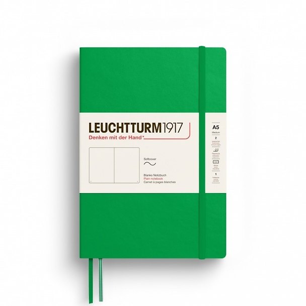 Книга для записей A5 61л нелин. "Medium" мягк.обл., цвет весенний листок, Leuchtturm1917 3183957 — 1
