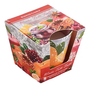 Ароматизированная свеча в стакане Зима Тутти Фрутти (115 г) (подарочная упаковка)