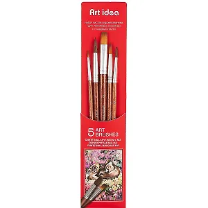 Кисти Art idea, синтетика + пони, 5 штук