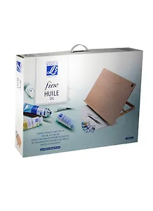 Набор художественный "FINE" (мольберт, маслян.краски 5*40мл, 2 кисти, палитра, мастихин) к/к, (р), LF