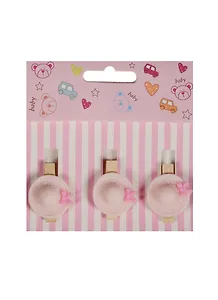 Набор прищепок декоративных, 3 шт, полистоун,шляпа розовая