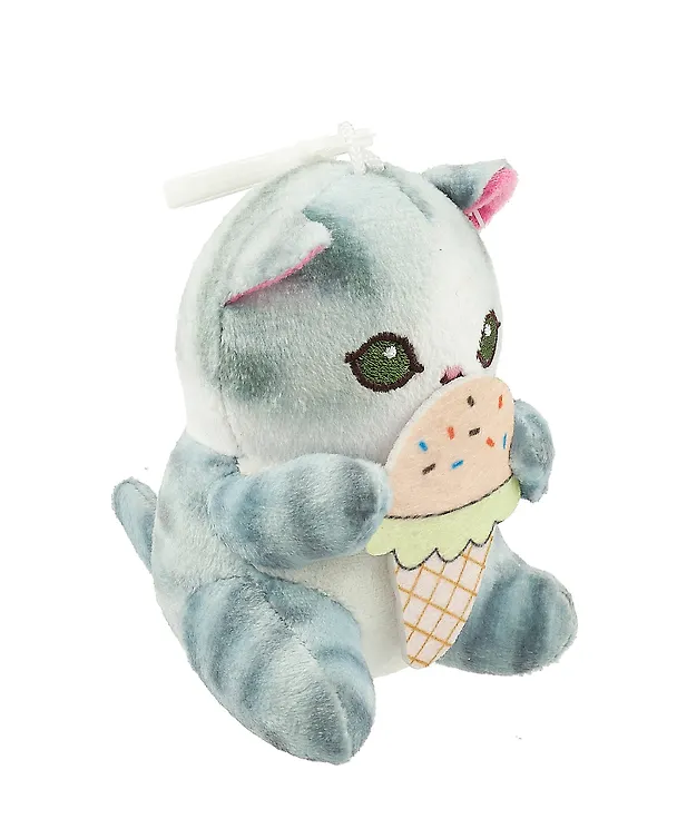 Брелок Kawaii Котик с мороженым (текстиль) (10 см) (12-0671-Z2) Bookvalno 3035564 — 2