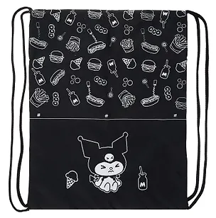 Мешок для сменной обуви "Kuromi. Черная серия" 37 х 47 см, 1 отделение 3081140