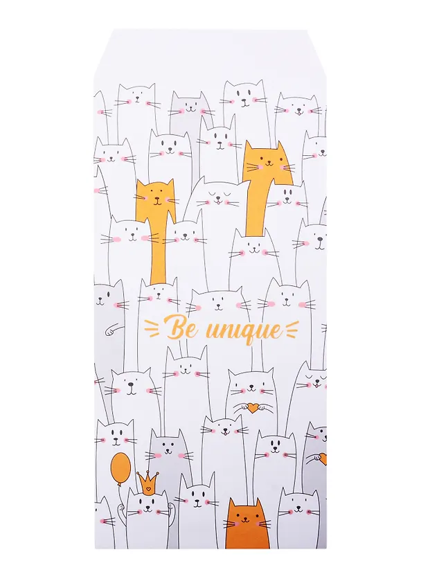 Конверт для денег "Коты. Be unique", 5 шт/упак 254191 — 1