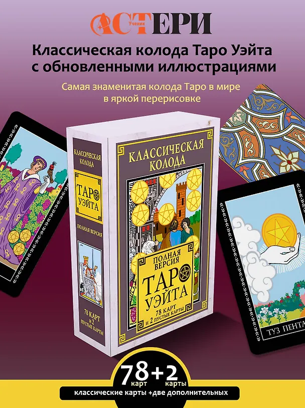 Книга Классическая колода Таро Уэйта. Полная версия. 78 карт и 2 пустые карты () — 6