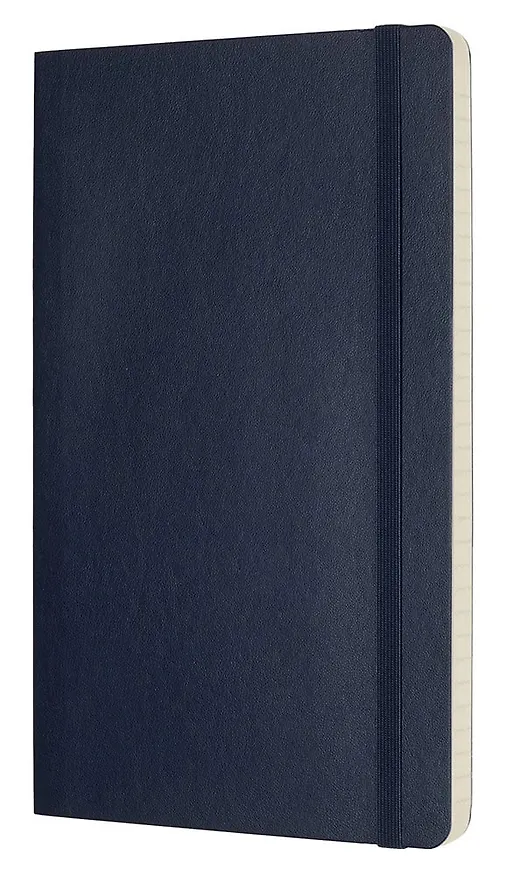Книга для записей А5, 96 листов в линейку "Classic Soft", синий сапфир, мягкая обложка, резинка, Moleskine 3130349 — 3