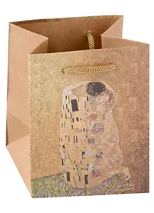 Пакет А6 12х10х8 "Поцелуй крафт, женск.