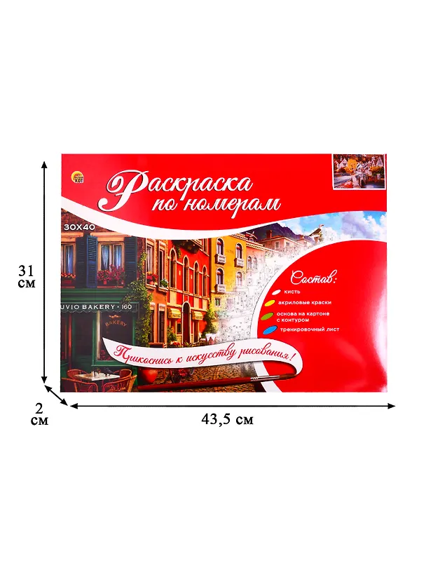 Набор ТМ Рыжий кот Раскраска на картоне А3 (в коробке) Красивый городок (Арт. Р-2550) 2808913 — 3