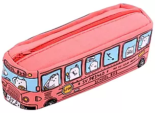 Пенал-косметичка "School bus", ассорти, ПВХ-бокс — 2987057 — 1