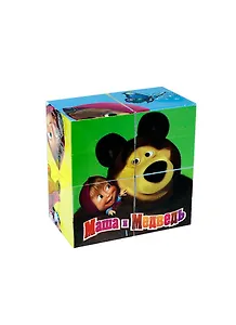 Набор из 4 кубиков Играем вместе Маша и Медведь пленка (176910) (01318) (Играем вместе)