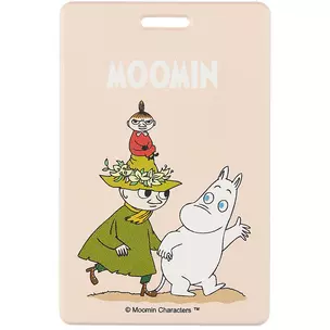 Чехол для карточек вертикальный MOOMIN Муми-тролль и Снусмумрик с малышкой Мю (МТЧ2021-02) — 2867819 — 1