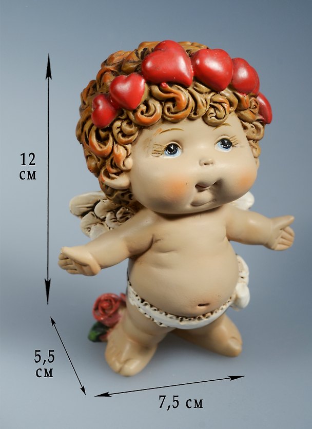 Фигурка Ангел с сердечками 12см (2 в.) 2573951 — 1