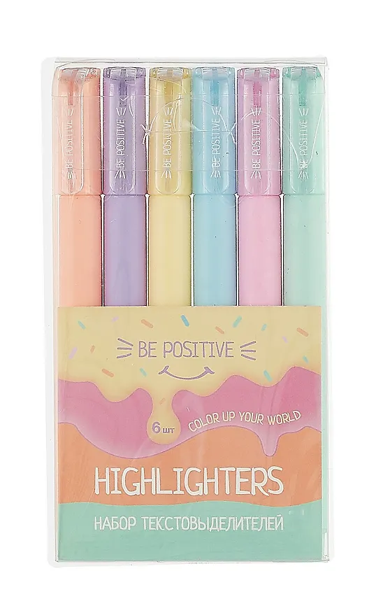 Текстовыделители Be positive, 6 цветов 2978543 — 1