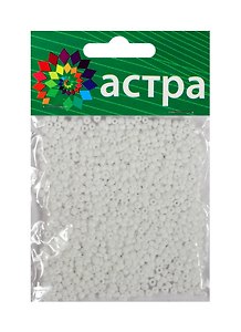 Набор д/творчества АСТРА Бисер 11/0 20гр 41 белый/непрозрачный
