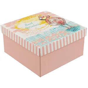 Подарочная коробка «Flamingo best wishes», средняя