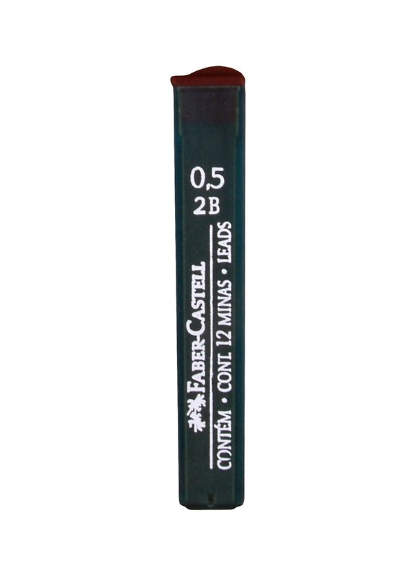 Грифели для механических карандашей «Polymer», 12 штук, 2B, 0,5 мм, Faber-Castell 255895 — 1