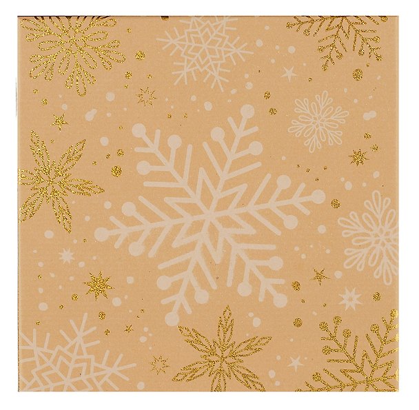 Коробка подарочная "Craft snowflaces" 20*20*9,5см, Новый год, картон 2982026 — 1
