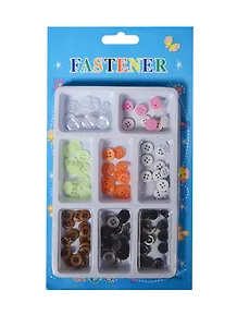 Набор пуговиц (744357) (80шт) (микс цветов и размеров) (блистер)