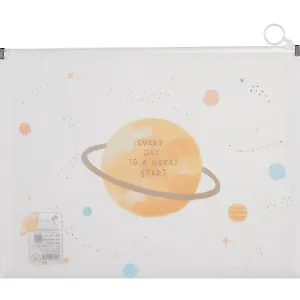 Папка на молнии А4 "Saturn" с расширением, ассорти