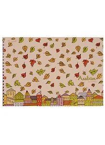 Альбом для рисования Unnika, "Листопад в городе (графика)", А4, 20 листов, на евроспирали