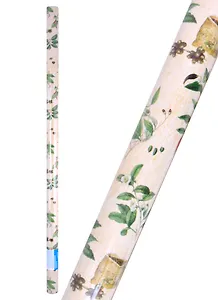 Бумага упаковочная 70*100см "Цветущий сад" суперглад., инд.уп., ассорти