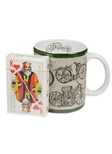 Сувенир, Феникс Презент, Подарочный набор "Вело Винтаж" кружка (керамика) 300мл. + игральные карты, в картонной коробке 41170