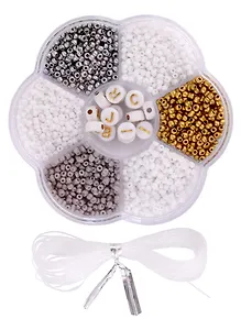 Набор бисера для рукоделия (белый микс)