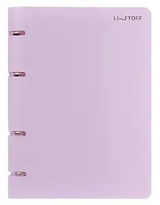 Тетрадь на кольцах в клетку Listoff, "Лавандовая тетрадь", 80 листов