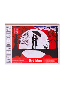 Картина по номерам Встреча при луне (холст на картоне, 16,5х13см.) MINI16130024, Art Idea