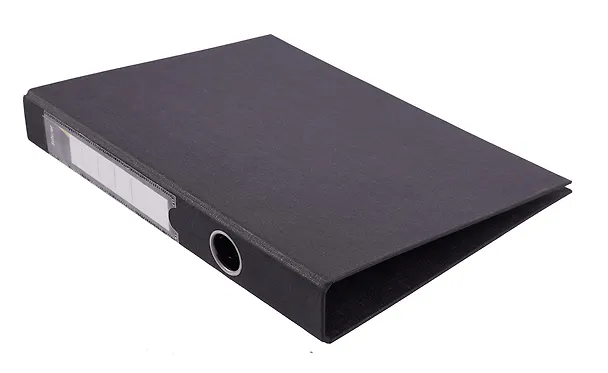 Папка 2 кольца А4 черная, ПВХ, Schiller 3028142 — 2