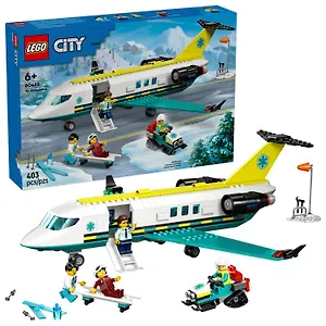 60465 Конструктор детский LEGO City Самолет скорой помощи, 403 деталей, возраст 6+