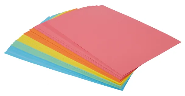 Бумага тонированная А4 100л BRAUBERG 5цв*20л 80г/м2, интенсив 3098026 — 3