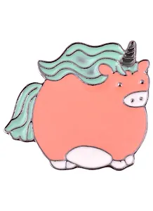 Значок Pin Joy Толстый единорожек (металл) (12-08599-924)