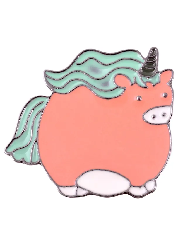 Значок Pin Joy Толстый единорожек (металл) (12-08599-924) 2862957 — 1