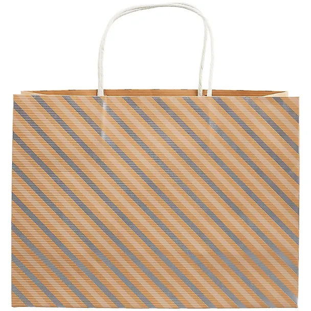 Пакет А4 22*30*11 "Gold stripes" нейтр. бум.мат.ламинат 261748 — 2