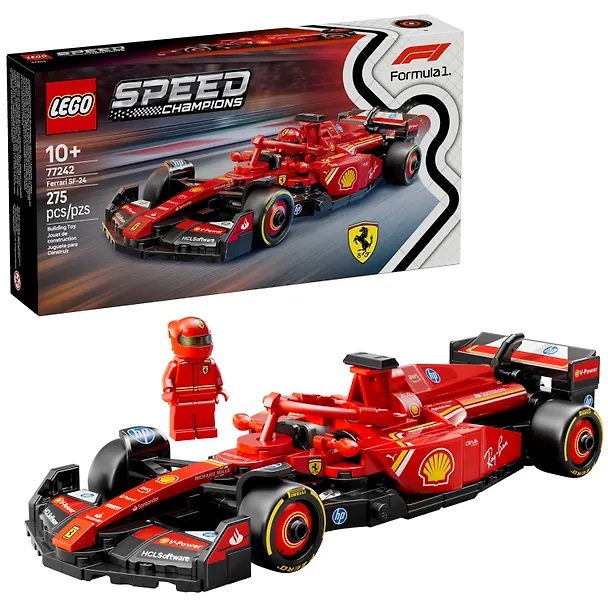 77242 Конструктор детский LEGO Speed Champions Гоночный автомобиль Формула-1 Ferrari SF-24, 275 деталей, возраст 10+ 3139763 — 1