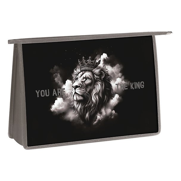 Папка для труда А4 "King" 2 отд., пластик, молния, внутр.блок для канц.принадлежностей 3179770 — 1