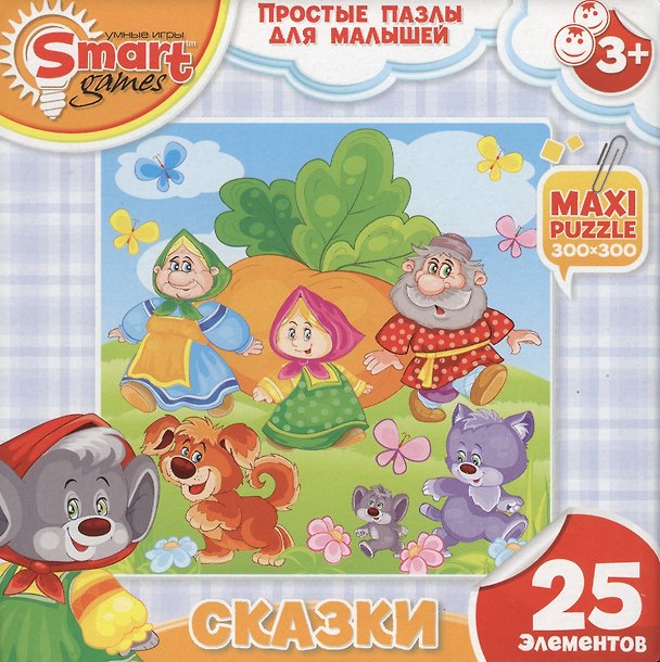Пазл Макси для малышей (52057) Сказки Репка (25эл.) (3+) (коробка) 2362052 — 1