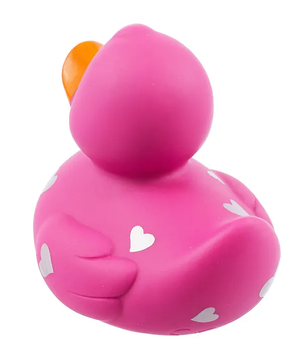 Игрушка для ванной, уточка резиновая FUNNY DUCKS "Розовая c сердечками уточка" (1938) 3122547 — 6