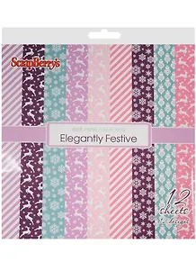 Набор бумаги 15*15см 190 гр/м, Зимние контрасты, 12л