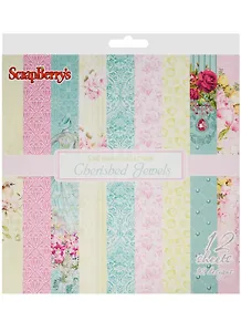 Набор бумаги 15*15см 190 гр/м, Драгоценности, 12л