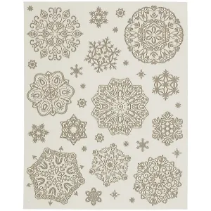 Новогоднее оконное украшение «Снежинки серебряные объёмные» № 4, 38 х 30 см