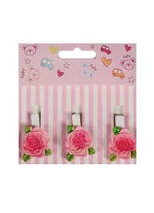 Набор прищепок декоративных, 3 шт, полистоун,роза