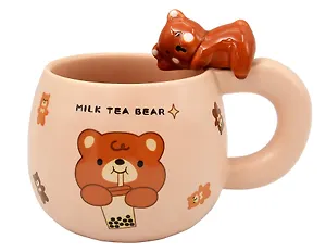 Кружка Мишка Milk Tea (керамика) (400мл) (12-34466-NK-018)