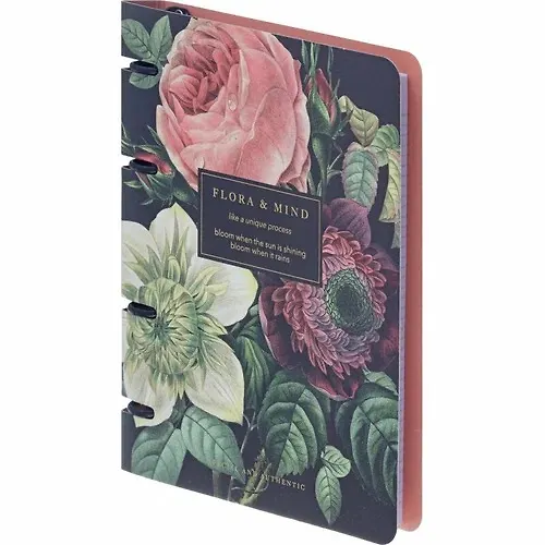 Тетрадь на кольцах «Flora. Букет» 120 листов в клетку, А5, сменный блок - Be Smart 3058566 — 2